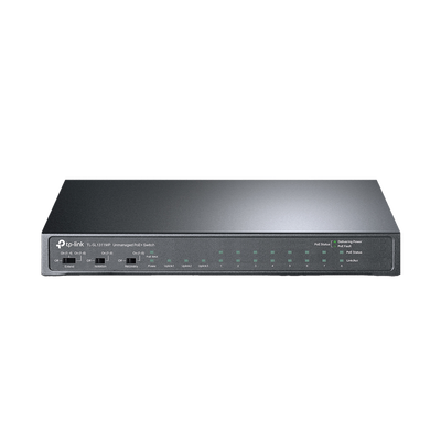 [TL-SL1311MP] Switch PoE+ No Administrable De Escritorio 11 Puertos / 8 puertos 10/100 Mbps PoE af/at Inteligiente / Presupuesto 124 W / Hasta 250 metros