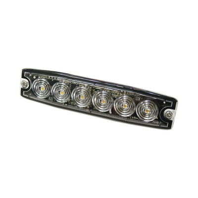 Luz Auxiliar de 6 LED, ámbar, SAE Clase I, lente transparente