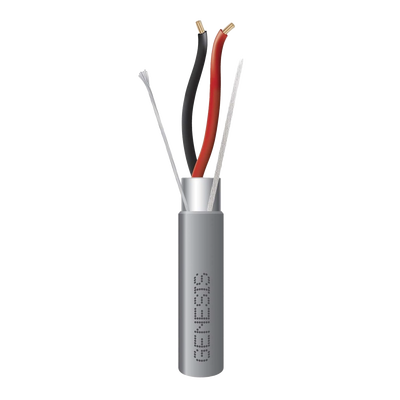 Bobina de 305 Metros (1000 Pies) / Cable 2 x 18 AWG / Color Gris / Blindado / Riser / Aplicaciones de Audio Control de Acceso y Automatización