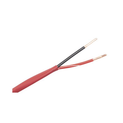 Alambre de Alarma contra Incendios - Bobina de 305 Metros (1000 Pies): 2 x 18 AWG, Rojo, Tipo FPLR, (UL) FT4, Ideal para Sistemas de Detección y Evacuación de Incendios