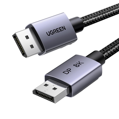 Cable DisplayPort 1.4 | 3 Metros (9.84 Pies) | Resolución 8K@60Hz | Blindaje Interno Múltiple | 3D/HDR+/HDCP | 32.4 Gbps | FreeSync G-Sync | Certificado VESA | Núcleo de Cobre Estañado | Malla de Nylon | Carcasa de Aluminio