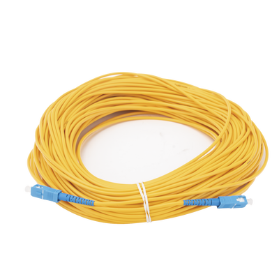 Jumper de Fibra Óptica Monomodo SC/UPC-SC/UPC Simplex de 50 Metros (164.04 Pies), 3mm