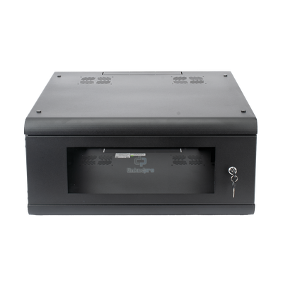 Gabinete de Pared con Puerta de Cristal Templado, 635mm de Profundidad, 4U Rack de 19'', Acero Reforzado