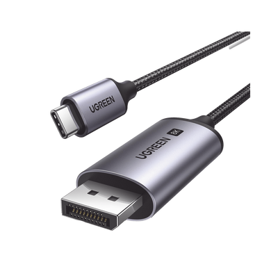 Cable USB-C a DP 1.4 | 3 Metros (9.84 Pies) | Compatible con Thunderbolt 3 & 4 | 8K@60Hz | 4K@240Hz | HDR10+ | eARC | DTS | 3D | ALLM | VRR | | FreeSync G-Sync | Caja de Aluminio | Nylon Trenzado | Conector Niquelado | Blindaje Multicapa