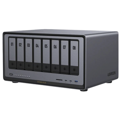 [35126B] NAS UGREEN NASync DXP8800 Plus / Intel Core i5-1235U 10 Núcleos / 8 Bahías SATA + 2 M.2 NVMe / 2 Puertos 10GbE / Thunderbolt 4 / HDMI 8K / DDR5 Expandible 64GB / PCIe 4.0 x4