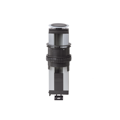 Teleblock Simon K45 para Voz, Datos, Multimedia o Contactos Eléctricos / Capacidad para 4 Módulos K45 / Apertura Manual con Tapa Abatible / Instalación en Mobiliario de Oficina o Comercial / (KTL204CY)