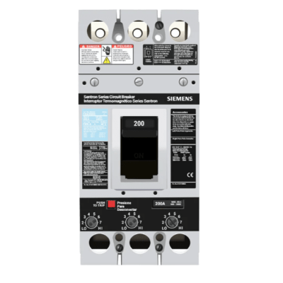Interruptor Termomagnético 600V 3X200A, Con zapatas principales.