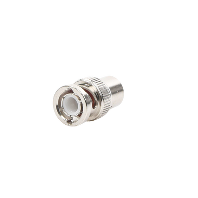 Conector BNC Macho de Rosca para Cable LP-142, RG-58/U, RG-142/U, Níquel, Oro, Delrin. .