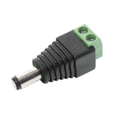 [JR-52] Adaptador Macho Tipo Jack de 3.5 mm (0.14 Pulgadas) Polarizado de 12 Vcc / Terminales Tipo Tornillo / Polarizado (+/-) / Ideal para Cámaras de Video Vigilancia