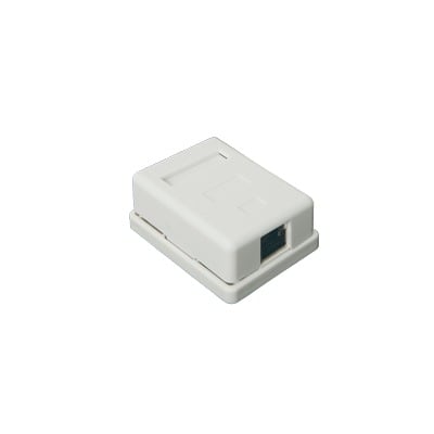Caja de Pared con 1 Puerto Keystone, Incluye Jack STP Cat5e
