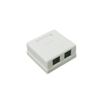 Caja de Pared con Jack UTP Cat5e y Jack RJ11 Telefónico