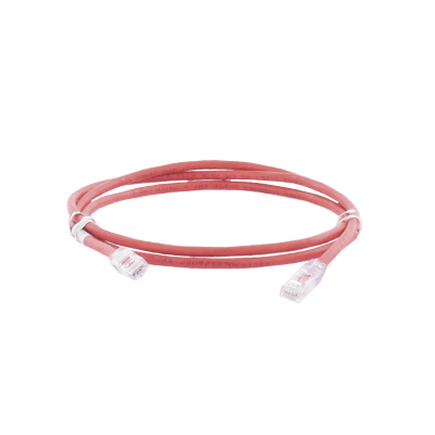 Cable de Parcheo UTP Categoría 6, con Plug Modular en Cada Extremo - 2 Metros (6.56 Pies) - Rojo