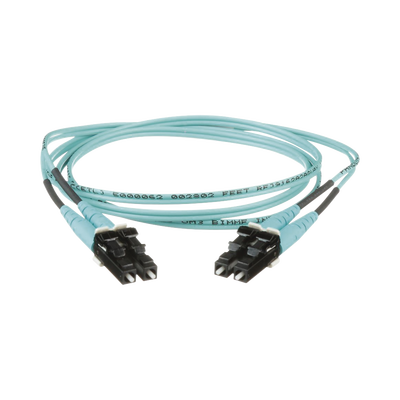 [FX2ERLNLNSNM001] Jumper de Fibra Optica Multimodo 50/125 OM3, LC-LC Duplex, OFNR (Riser), Color Aqua, 1 Metro (3.28 Pies)
