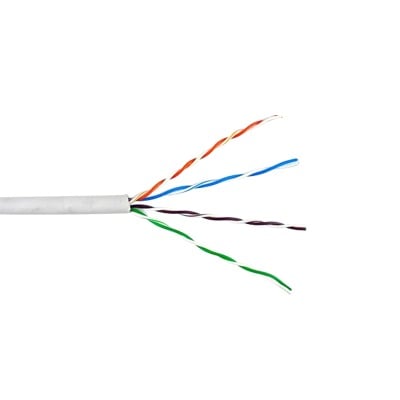 [6360-1101/1000] Bobina de Cable de 305 Metros (1000 Pies) UTP Cat6 Riser / Color Blanco / UL, CMR, Probado a 350 Mhz / Para Aplicaciones de CCTV, Redes de Datos, IP Megapixel, Control RS485