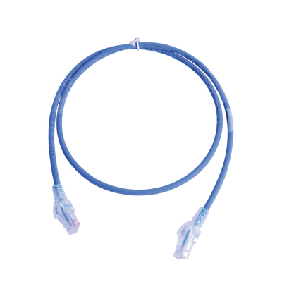 [MC5-07-06B] Patch Cord MC5 Modular Cat5e UTP, CM/LS0H, 2.13 Metros (7 Pies), Color Azul, Versión Bulk (Sin Empaque Individual)