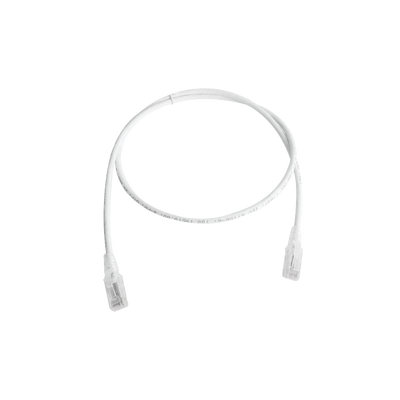 Patch Cord MC6 Modular Cat5e UTP, CM/LS0H, 3.05 Metros (10 Pies), Color Blanco, Versión Bulk (Sin Empaque Individual)