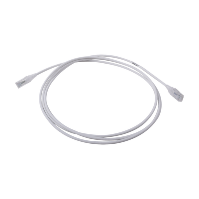 [MC6-07-0228] Patch Cord MC6 Modular Cat6 UTP, CM/LS0H, 2.13 Metros (7 Pies), Color Blanco, Diámetro Reducido (28AWG)