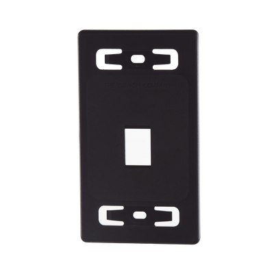 [MX-FP-S-01-01] Placa de Pared Modular MAX, de 1 Salida, Color Negro