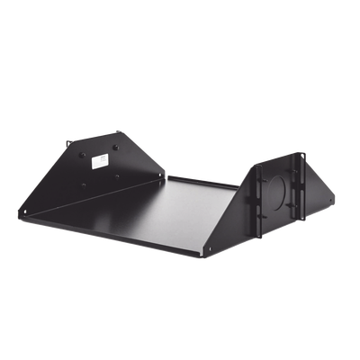 [SH-D19-01] Charola Doble Para Soportar Equipo en Racks de 432 mm de Profundidad, de 19in, 3UR, Color Negro