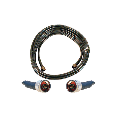 Jumper Coaxial de 50 Ohm con Cable Wilson-400 | Conector N Macho en los Extremos | 15.24 Metros (50 Pies) de Longitud.