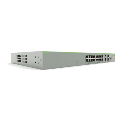 [AT-FS980M-18PS-10] Switch PoE+ Administrable CentreCOM FS980M, Capa 3 de 16 Puertos 10/100 Mbps + 2 puertos RJ45 Gigabit/SFP Combo, 250W
