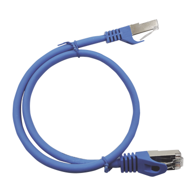 [LP-STP-6A-300BU] Patch Cord Cat6A 10G Blindado 3.0 Metros (9.84 Pies) Azul