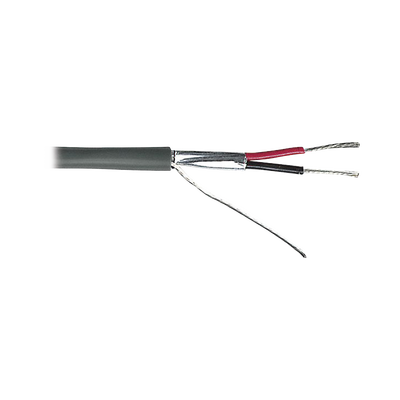 [9222] Cable 2 x 18 AWG / Blindado / 305 Metros (1000 Pies) / Riser / UL / Color Gris / Hecho en México