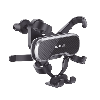 [80871] Soporte de Automóvil para Rendija de Ventilación |  Tecnología Gravity | Rotación de 360° | Suspensión por Gancho | Pinzas de Goma | Compatible con Rejilla de Ventilación Horizontal y Vertical.