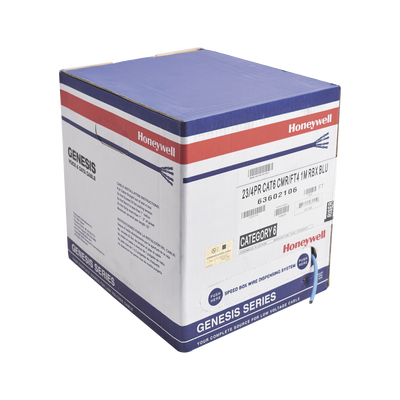 [6360-2106/1000] Bobina de Cable de 305 Metros (1000 Pies) / UTP Cat6 / Color Azul / UL, CMR, SPNLS / Probado a 350 Mhz / Para Aplicaciones de CCTV, Redes de Datos, IP Megapixel, Control RS485